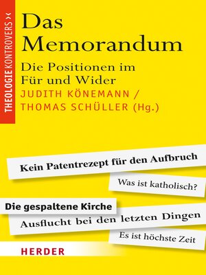 cover image of Das Memorandum